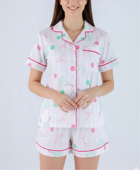 PIJAMA SHORT TENIS 🎾 🎀 PINK