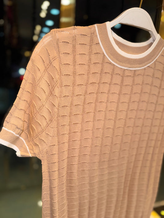 BLUSA TEXTURIZADA NUDE