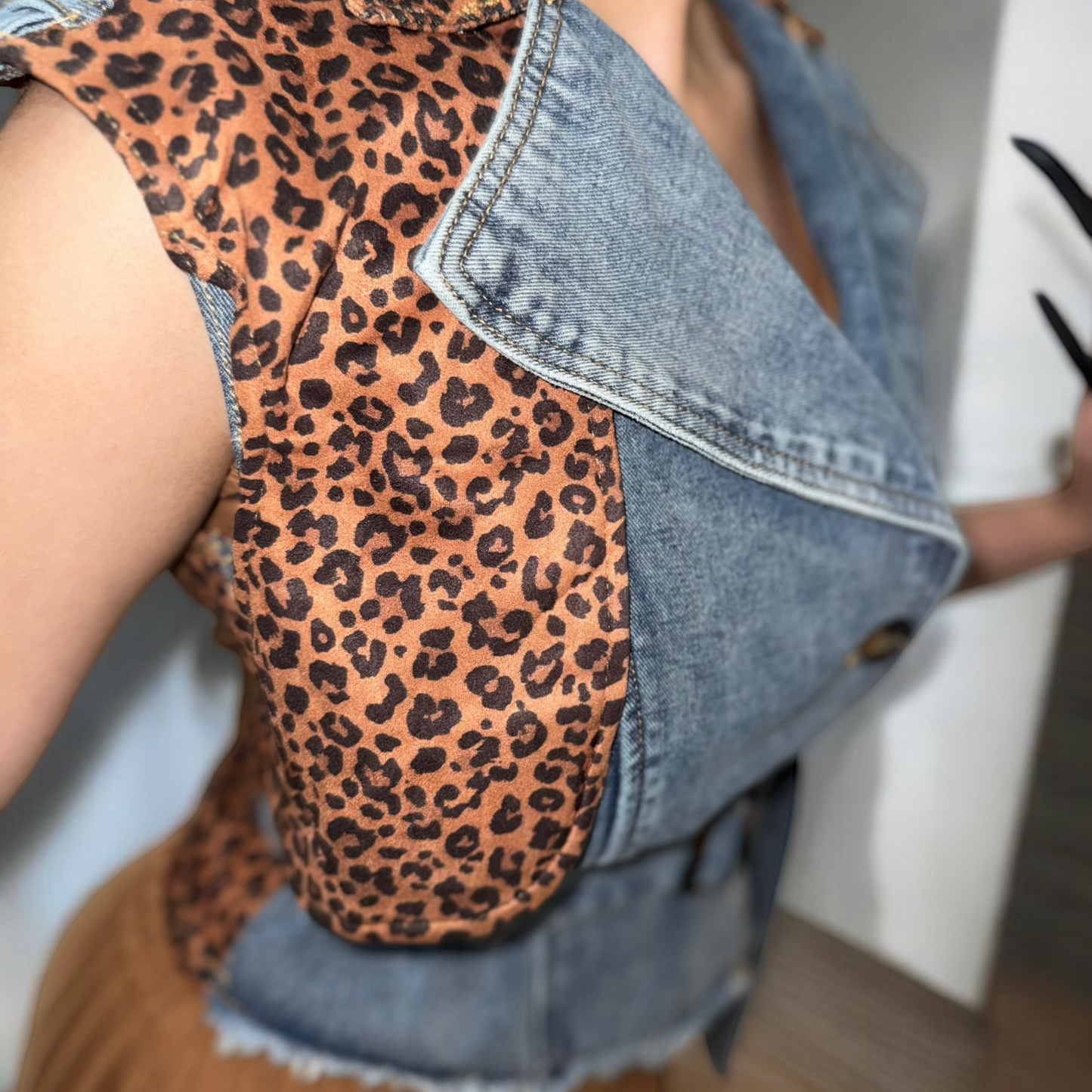 JACKET DENIM CHEETAH