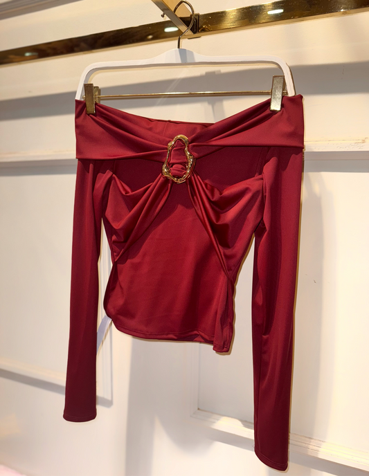 BLUSA NINA VINO