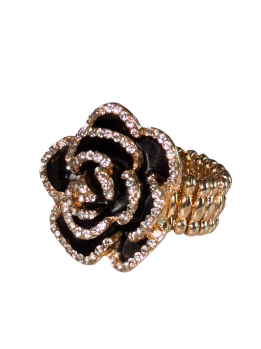 ANILLO FLOR NEGRO