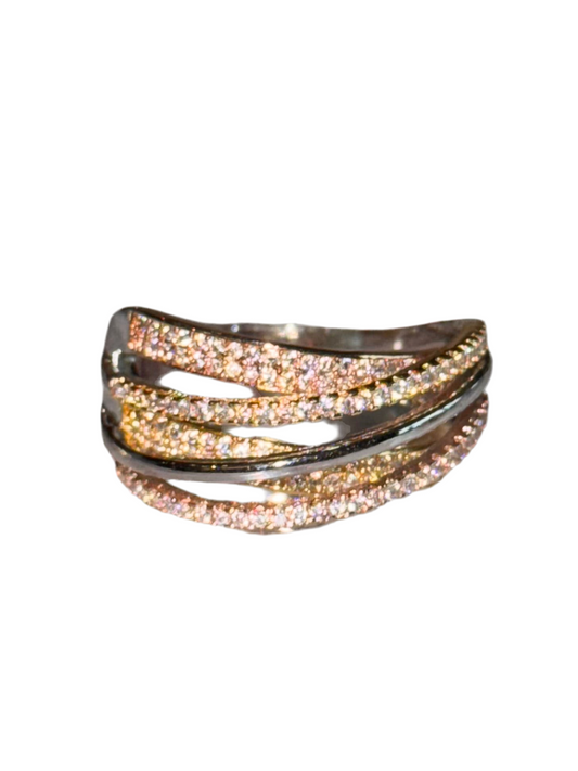 ANILLO TRICOLOR ZIRCONIA
